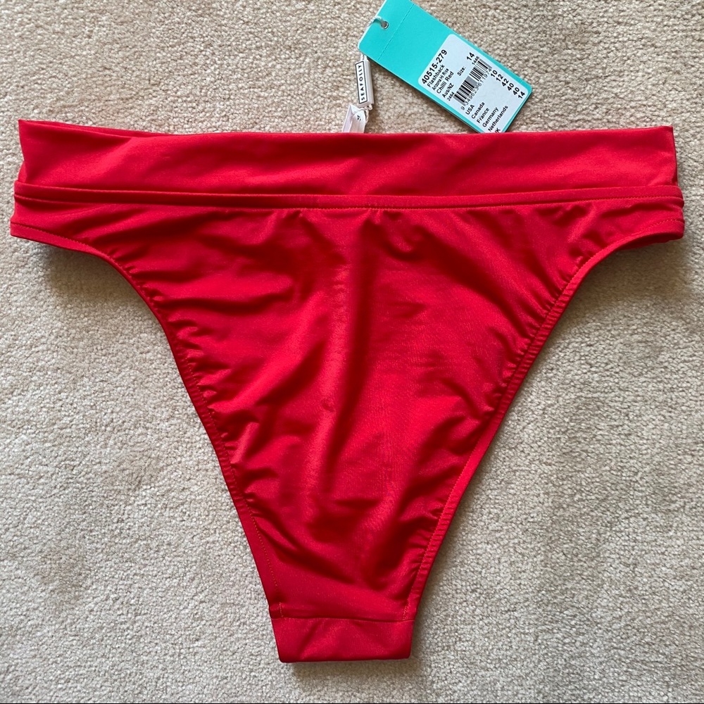 Seafolly high waisted bikini bottoms red - Picture 6 of 7
